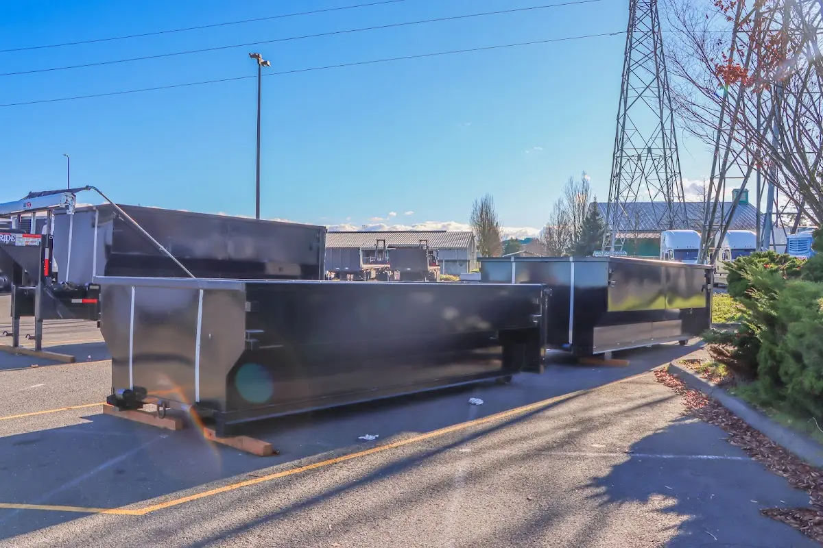 Roll-off dumpster ready for waste disposal at job site for Roofing Dumpster Rental in East Brandywine
